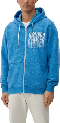 Produktbild von 28475 S. Oliver, ,  Herren Hoodiejacke Sweatjacke Kapuzenjacke, Sweaterstrick angerauht, blue, M