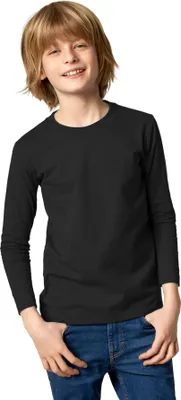 Produktbild von Langarm-Shirt Kinder - schwarz, 140 (10-12 Jahre)
