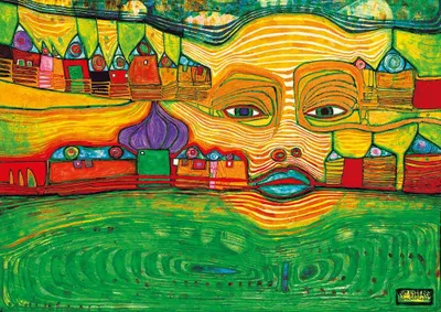 Obrázok produktu pre Bluebird Puzzle Hundertwasser - Irinaland nad Balkánom 1000 dielikov