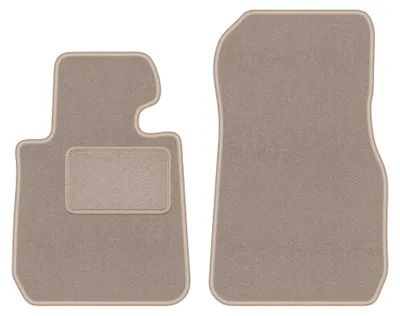 Image de Tapis avant en moquette pour BMW 3 F30 2011-2018 (berline) – 2 pièces, beiges, sur mesure – Wielganizator LUX