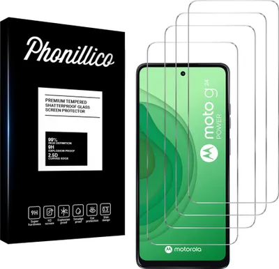 Zdjęcie produktu dla Szkło hartowane do Motorola Moto G24 [4 szt.] Folia ochronna na ekran odporna na zarysowania Phonillico®