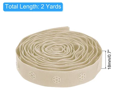 Image de Ruban š€ Boutons-Pression de 2 Yards pour la Couture, Ruban š€ Boucles de Fixation en Coton pour Všºtements, Tissu, Bricolage, Kaki