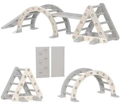 Immagine prodotto di Struttura per arrampicata da interno AIYAPLAY, triangolo per arrampicata 5 in 1, arco per arrampicata con scivolo