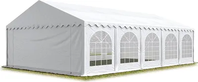 Produktbild von TOOLPORT Hochwertiges Zelt Partyzelt Festzelt 6x10 m PVC weiß wasserdicht schwer entflammbar