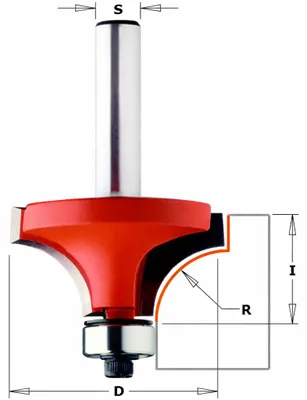 Produktbild von CMT-Fräser 19,10 mm 938.190.11 HM R-3,2 D-19,1 I-12,7 S-8, KI-generiertes Bild
