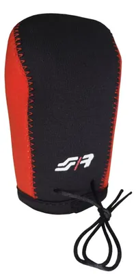 Zdjęcie produktu dla Simoni Racing z nadrukiem – gałka dźwigni zmiany biegów, czarna, z mikrofibry