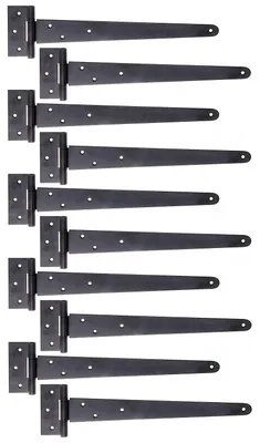 Zdjęcie produktu dla Alberts 829933 Zawiasy krzyżowe, czarna powłoka zanurzeniowa, zawias 348 x 46 mm, zawias 90 x 40 mm, zestaw 10 szt