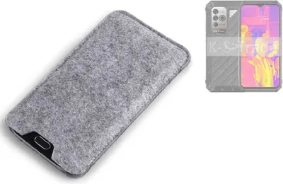 Produktbild von K-S-Trade Filz Handyhülle kompatibel mit Ulefone Armor 18T Schutzhülle Filztasche Filz Tasche Case Sleeve Handy Hülle Filzhülle grau