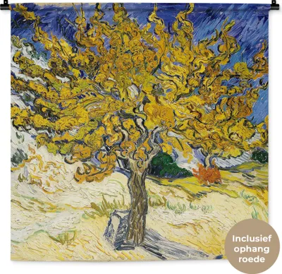 Produktbild von MuchoWow® Wandteppich Wandbehang Maulbeerbaum - Vincent van Gogh 90x90 cm Tapisserie Dekoration Wandtuch - Wandaufhänger