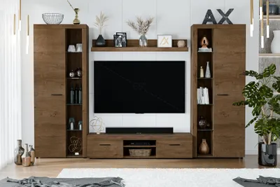 Produktbild von AX LIVING Spacoro XL Schrankwand Wohnzimmer modern Lefkas 300 ohne LED