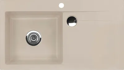 Produktbild von Spüle KeraDomo STEMA 90 in FANGO Becken links mit Handbetätigung