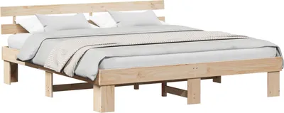 Obrázok produktu pre Rám postele Prírodná 200 x 200 cm Masívne borovicové drevo