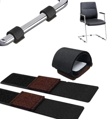 Produktbild von Set aus 24 Stuhlgleitern, Selbstklebende Filzgleiter, 3 cm, für Kippstühle, Parkett Schutz