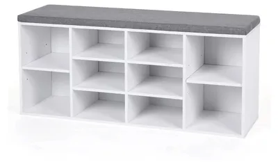 Produktbild von Schuhbank mit 10 Fächern – Schuhregal – platzsparend – 104 x 30 x 48 cm
