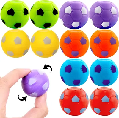 Produktbild von Fußball-Spielzeug – Finger-Spielzeug – 12 Stück – Anti-Stress-Bälle – Stressabbau für Partys – Mini-Fußbälle