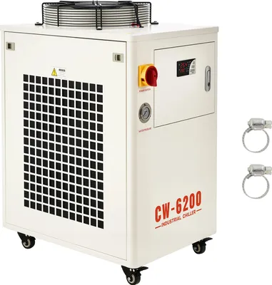 Produktbild von SucceBuy Industrieller Wasserkühler, 5 kW, Kühlsystem mit Kompressor, 15-Liter-Tank, max. Durchflussrate 70 L/min, Wasserchiller für CO2-Lasergravur- und Schneidemaschinen