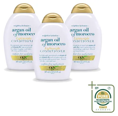 Produktbild von 3 x OGX Argan Oil of Morocco Conditioner - Leichtgewichtig - 385 ml - Vorratspackung - 3 Stücke