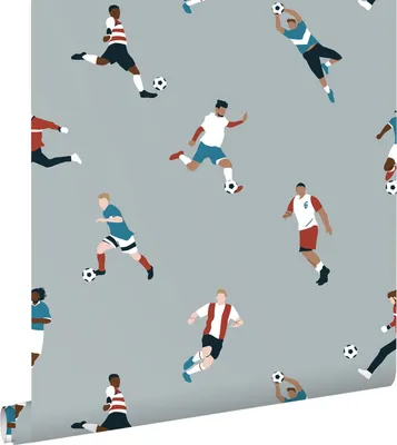 Produktbild von ESTAhome Tapete Fußballspieler Hellblau 50 x 900 cm