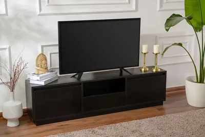 Produktbild von Skye Decor, Vanguard - Wood Black, TV-Ständer, Holz Schwarz, 100 % Melaminplatte, 160 x 29,5 x 42 cm