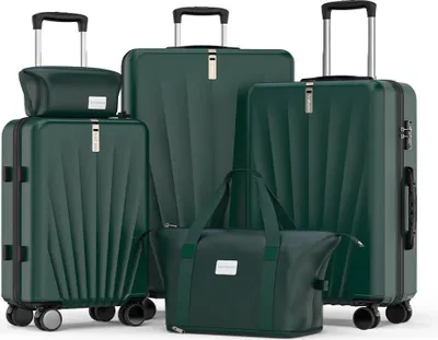 Immagine prodotto di Set di valigie, materiale ABS, chiusura TSA, verde
