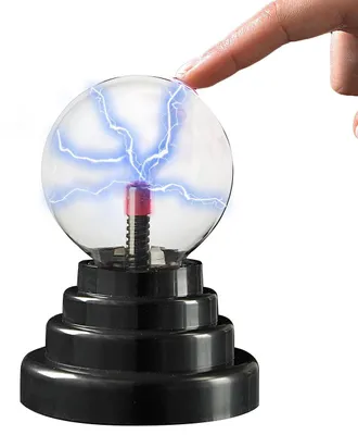 Produktbild von PEARL Plasmalampe: Mini-Plasmakugel mit USB- und Batteriebetrieb, 14 cm hoch (Plasmakugeln, USB Gadget, Ball)