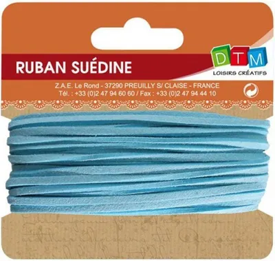 Image de Ruban de daim 5 m - Bleu clair