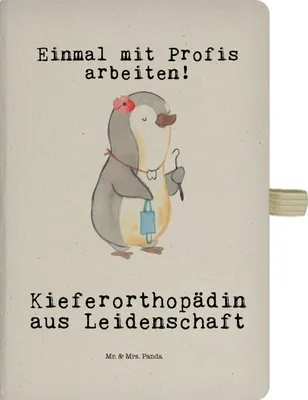 Produktbild von Mr. & Mrs. Panda notizbuch Kieferorthopädin Leidenschaft - Transparent - Geschenk, Journal, Adressbuch, Tagebuch, Kladde, Reisetagebuch