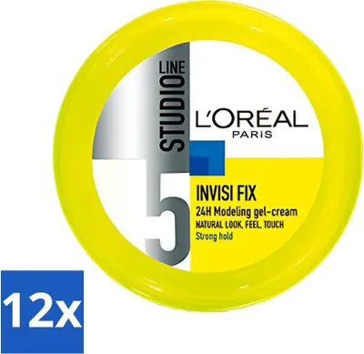 Image de L'Oréal Paris - Gel - Studio Line - Invisi Fix - Gel-crème modelant 24H Clean - 150 ml - Pack avantage - 12 pièces