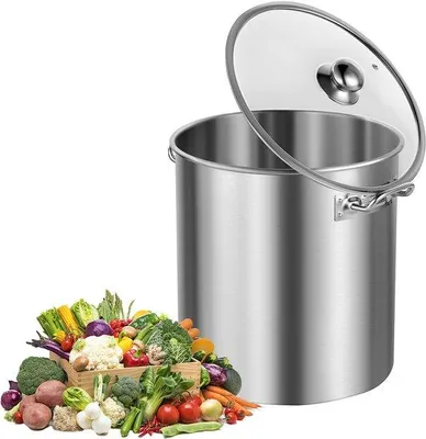 Image de Casserole en acier inoxydable, 24 litres, grande capacité