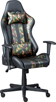 Produktbild von Gaming Chair Drehstuhl ACTION HERO Schwarz-Camouflage mit Armlehnen