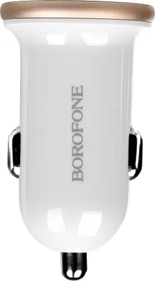 Produktbild von Borofone, Auto-Ladegerät 2 Ports USB 5V/2.1A Schnellladung, Weiß