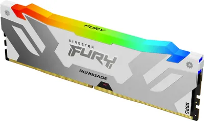 Zdjęcie produktu dla Kingston Technology FURY 16GB 6400MT/s DDR5 CL32 DIMM Renegade RGB White XMP, 16 GB, 1 x 16 GB, DDR5, 288-pin DIMM