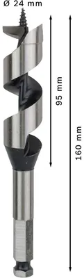 Image de Bosch PRO Mèche à bois à serpentin,24x95x160m