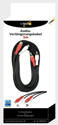 Produktbild von Cinch-Verlängerungskabel, 5m Länge