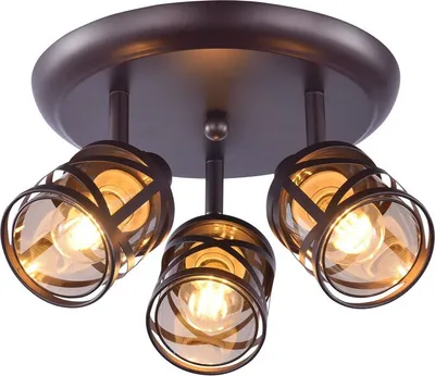 Image de Spot plafonnier E14 3x40W brun / ambre Oberon 5337 Rabalux