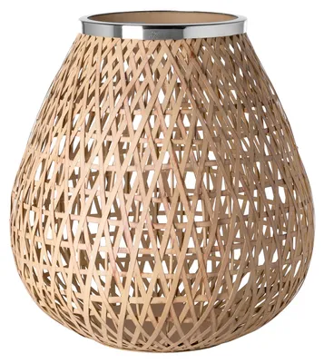 Produktbild von SHONA Windlicht - natur-silber - Eisen - H. 34,5cm x Ø 33cm - Kerze