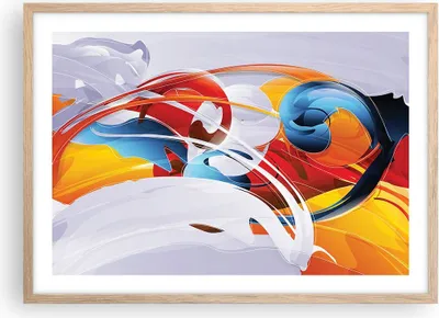 Produktbild von Gerahmtes Poster - Rahmen in heller Eiche - Abstraktion modern - 70x50 cm - Wand Bild - Wanddeko - Wandbilder - Wandposter - Bilderrahmen - Bilder - Kunstdruck - Wandbild - P2NAA70x50-3529