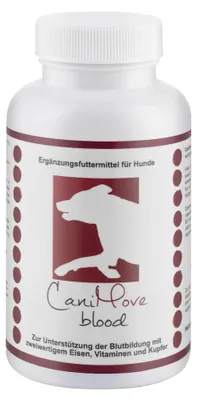 Produktbild von CaniMove blood Nahrungsergänzung für Hunde: Unterstützung der Blutbildung mit Eisen, Vitamin C, B12