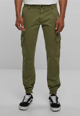 Zdjęcie produktu dla Kalhoty Urban Classics Washed Cargo Twill Jogging Pants olive - 31