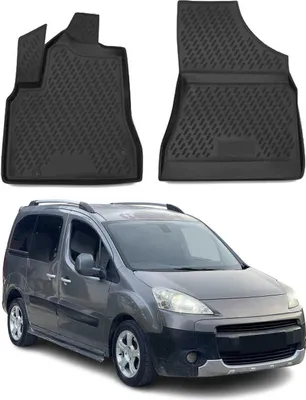Produktbild von 2008-2018 Peugeot Partner Tepee Fußmatten TPE Schwarz 2 tlg