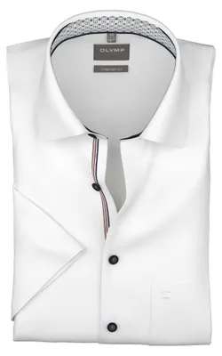 Produktbild von OLYMP Luxor comfort fit overhemd, korte mouw, structuur, wit