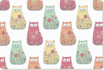 Produktbild von MuchoWow® Mauspad Mousepad Mädchen - Katze - Blumen - Muster - Mädchen - Kinder - Kinder 27x18 cm - Mousepads - Maus Mat - Pad - Mausunterlage - Büroartikel - Desk Matten