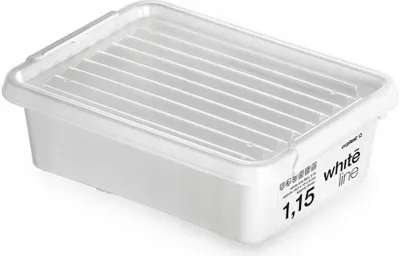 Produktbild von Kunststoffbehälter mit Deckel weiß 1,15 L White Line