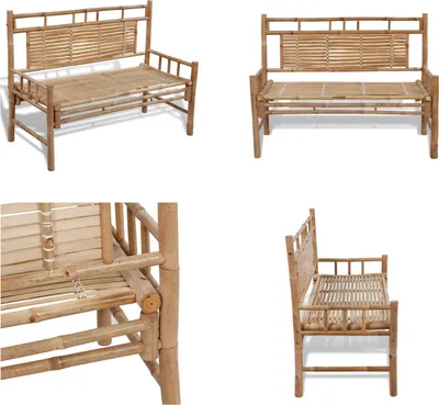 Obrázok produktu pre vidaXL Záhradná lavička 120 cm bambus - Záhradná lavička - Lavičky na terasu - Lavičky na terasu