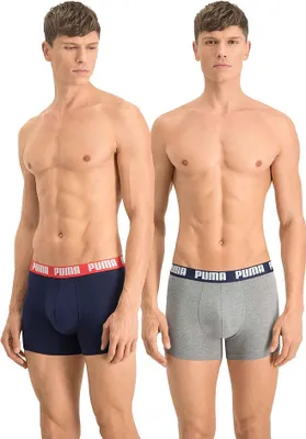 Produktbild von Puma Basic Boxer (2er-Pack) Grau/Marine - S