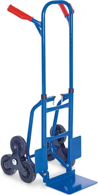 Produktbild von Zusammenschiebbare Treppenkarre/Klappbare Treppenkarre aus Stahl, Tragkraft 150 kg, BxTxH 540 x 560 x 1190 mm