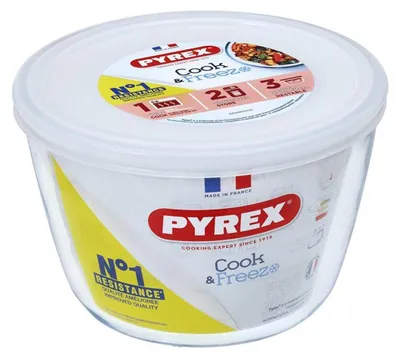 Produktbild von Pyrex-Schüssel mit Deckel 1,6l ø16x11cm
