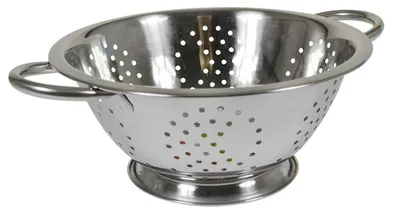 Produktbild von BURI Edelstahl-Sieb mit Standfuß 24cm Küchensieb Seiher Durchschlag Nudelsieb