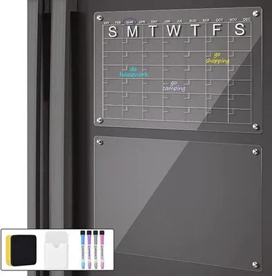 Zdjęcie produktu dla Przezroczyste, zmywalne tablice magnetyczne na plan tygodniowy, 40 x 30 cm