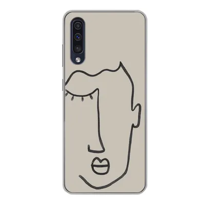 Produktbild von MuchoWow® Handyhülle Schutzhülle Hülle für Samsung Galaxy A50 Auge - Abstrakt - Strichzeichnung Silikon Softcase Handy Hülle - Mobiltelefonhülle